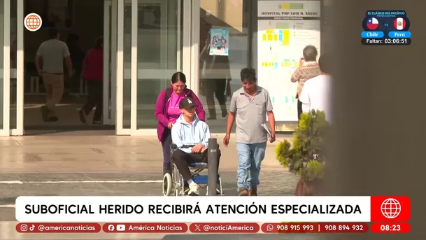 Suboficial que cayó en comisaría de SJM será operado y recibirá todos sus beneficios, según la PNP / Suboficial que cayó en comisaría de SJM será operado y recibirá todos sus beneficios, según la PNP /