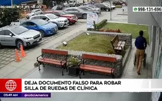 Sujeto dejó documento falso para robar silla de ruedas de clínica - Noticias de De Vuelta al Barrio