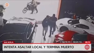 Sujeto intenta asaltar local y termina muerto en San Borja. Foto y video: América Noticias