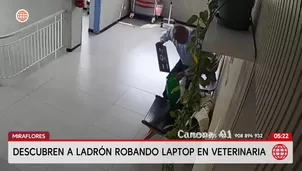 Capturan a sujeto que intentó robar una laptop dentro de veterinaria en Miraflores. Foto y video: América Noticias