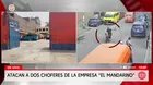 Sujeto en moto ataca a choferes en San Juan de Lurigancho