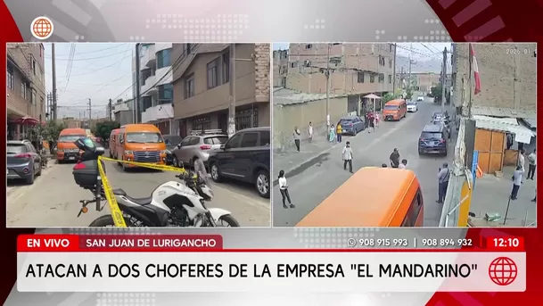 Sujeto en moto ataca a balazos a dos choferes en San Juan de Lurigancho. Foto: América Noticias