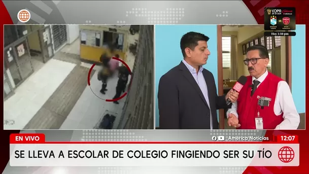 Sujeto se lleva a niño de colegio en Breña fingiendo ser su tío. Foto: América Noticias