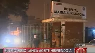 Sujetos lanzaron aceite caliente a vendedora de picarones y le causaron graves quemaduras