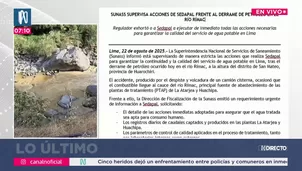 Sunass supervisa acciones de Sedapal