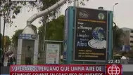 'Súper árbol' peruano que limpia aire de gérmenes compite en concurso de inventos