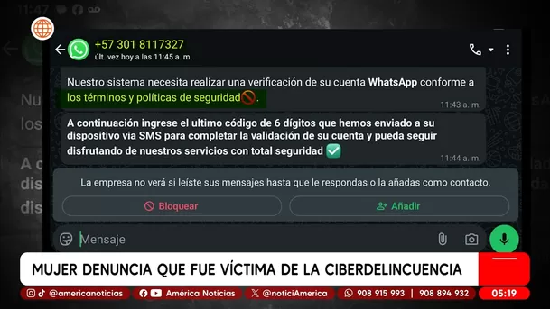 Suplantan identidad de mujer en WhatsApp para estafar a contactos. Foto: América Noticias Suplantan identidad de mujer en WhatsApp para estafar a contactos. Foto: América Noticias
