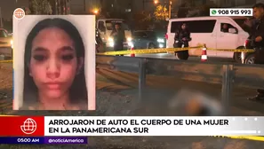 Abandonan cuerpo de mujer en la Panamericana Sur. Foto y video: América Noticias