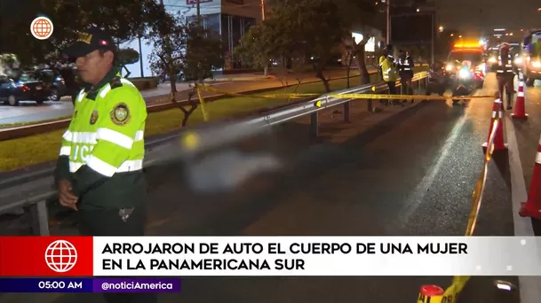 Abandonan cuerpo de mujer en la Panamericana Sur. Foto: América Noticias