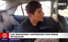 Surco: Cae raquetero motorizado tras robar un celular - Noticias de kalimba