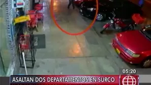 Delincuentes roban casas en Surco. 