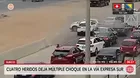 Surco: Choque múltiple deja cuatro heridos en Vía Expresa Sur