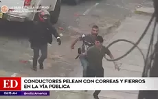 Surco: Conductores pelean con correas y fierros en la vía pública - Noticias de pelea