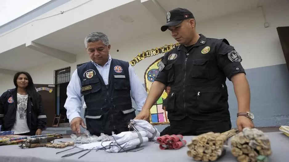 Artículos pirotécnicos fueron decomisados. Foto: La República