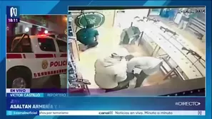 Asaltan armería en Surco y roban 37 armas de fuego/ Video y Foto: Canal N