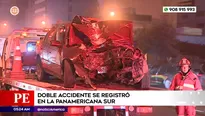 Doble accidente de tránsito en la Panamericana Sur. Foto y video: América Noticias