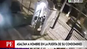 Surco: Dos sujetos asaltan a un hombre en la puerta de su condominio. Video: América