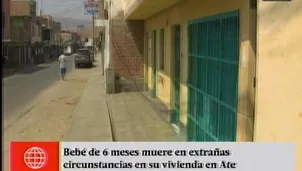 Extra&ntilde;a muerte de beb&eacute; en Surco. Am&eacute;rica Noticias.