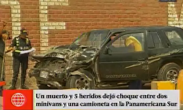 Surco: un fallecido y 5 heridos tras choque en la Panamericana Sur