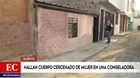 Surco: Hallan cuerpo cercenado de mujer en una congeladora