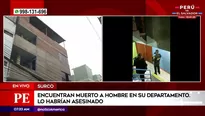 Hallan muerto a hombre en su departamento en Surco. Foto y video: América Noticias