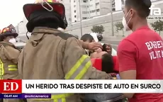 Surco: Un herido dejó despiste de auto cerca a puente El Derby - Noticias de papa-tres