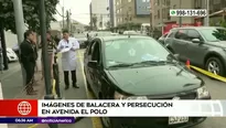 Balacera en Surco. Foto y video: América Noticias