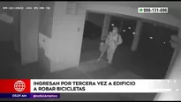 Dos delincuentes ingresaron a un edificio multifamiliar y se llevaron una bicicleta valorizada en más de mil soles. 