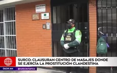 Surco: Intervienen local de masajes donde se ejercía la prostitución - Noticias de prostitucion