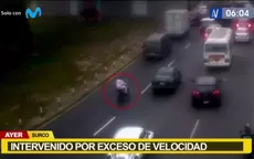 Surco: Intervienen a motociclista venezolano por exceso de velocidad - Noticias de motociclista
