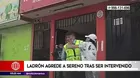 Surco: Ladrón agrede a sereno tras ser intervenido