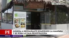 Surco: Ladrón entra a restaurante rompiendo mampara y se lleva caja registradora