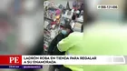 Surco: Ladrón roba en tienda para regalar a su enamorada