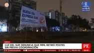 Surco: Luz del Sur denuncia retiro de postes sin coordinación