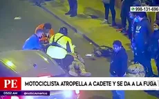 Surco: Motociclista atropelló a cadete y se dio a la fuga - Noticias de motociclista