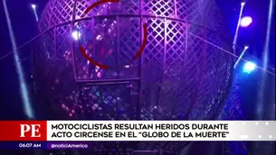 Accidente durante acto de circo. América Noticias