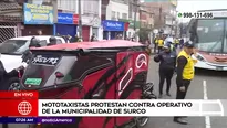 Municipio de Surco realiza operativo contra mototaxis informales. América Noticias