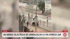 Surco: Pelea de vándalos deja un herido en Vía Expresa Sur