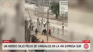 Surco: Pelea de vándalos deja un herido en Vía Expresa Sur