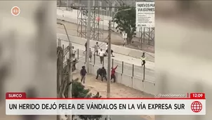 Surco: Enfrentamiento de barristas deja un herido en la Vía Expresa Sur. Foto y video: América Noticias