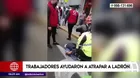 Surco: Trabajadores de delivery ayudaron a atrapar a ladrón