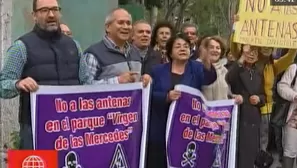 Vecinos de Surco realizaron protesta en un parque