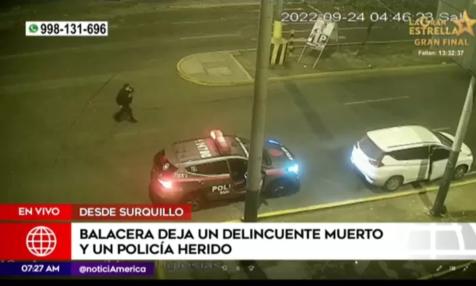 Surquillo Balacera Deja Un Delincuente Abatido Y Un Policía Herido 5166