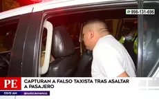 Surquillo: Captura a falso taxista tras asaltar a pasajero - Noticias de surquillo