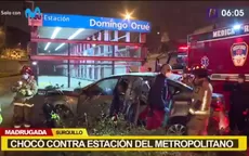 Surquillo:  Chofer chocó contra estación Domingo Orué del Metropolitano  - Noticias de chofer