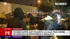 Surquillo: Comerciantes que tomaron la calle tras cierre de mercado se resistieron a desalojo