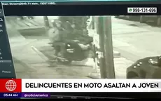 Surquillo: Delincuentes en moto asaltan a joven - Noticias de surquillo
