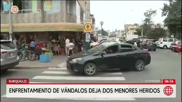 Enfrentamiento en Surquillo deja dos heridos/ América Noticias Enfrentamiento en Surquillo deja dos heridos/ América Noticias