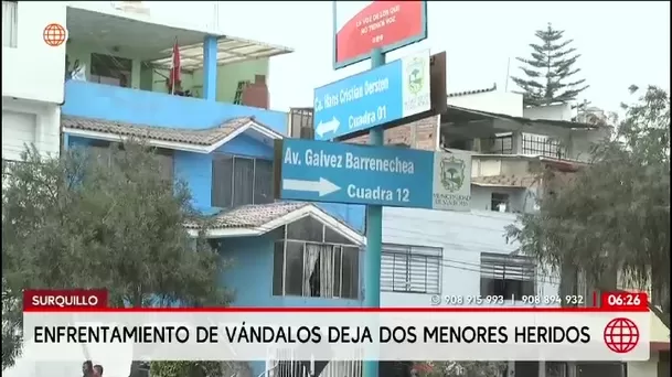Un enfrentamiento en Surquillo dejó dos menores heridos tras un choque entre presuntos barristas/ América Noticias Un enfrentamiento en Surquillo dejó dos menores heridos tras un choque entre presuntos barristas/ América Noticias