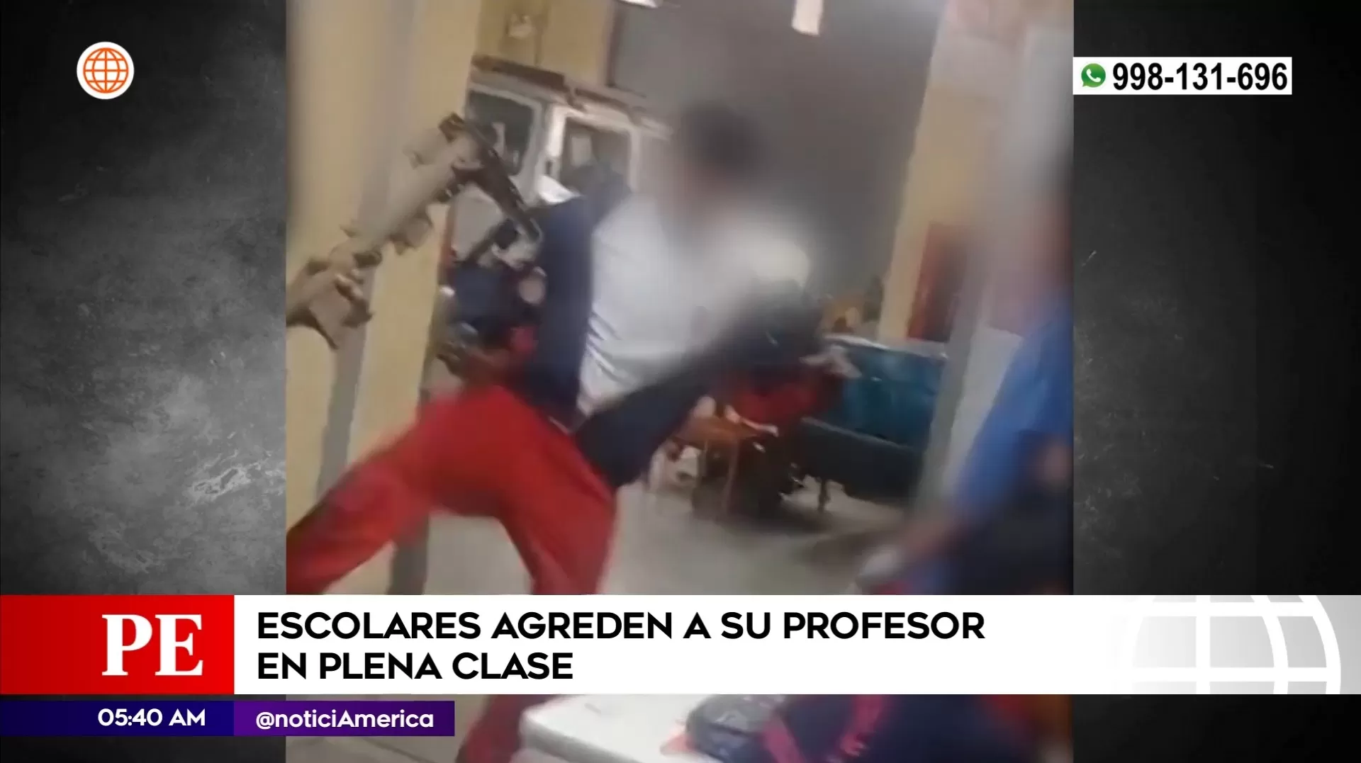 Profesor agredido por sus alumnos en colegio de Surquillo. Foto: América Noticias